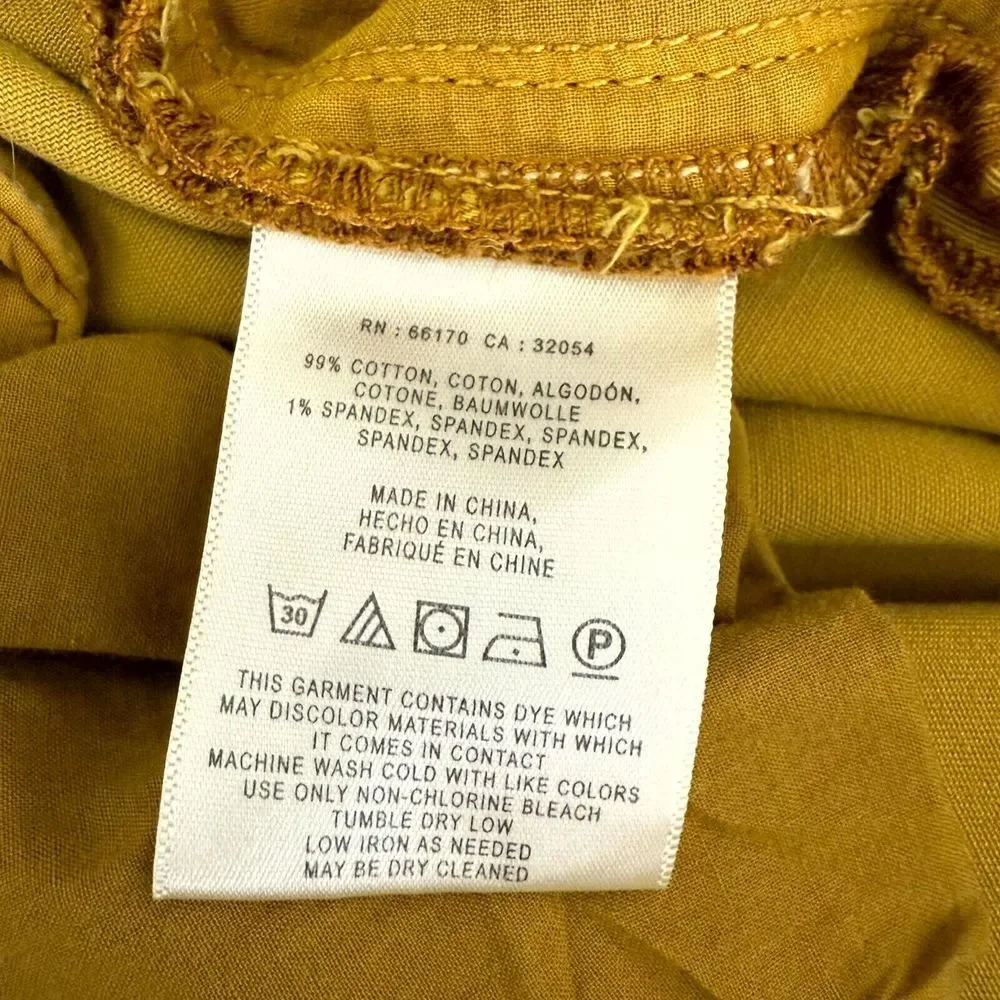 Anthropologie Pilcro and The Letterpress Stet Pants Women's 30 Mustard Mid Rise‎